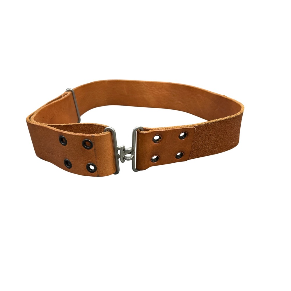 Banana Republic Belt Women M Tan Italian Leather Hook Eye Grommet 184712